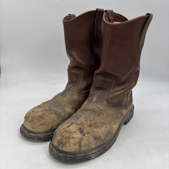 Red Wing Other - Red Wing Pecos Boots Mens 11.5 E Brown Leather Steel Toe Work PT91 USA Made 2231